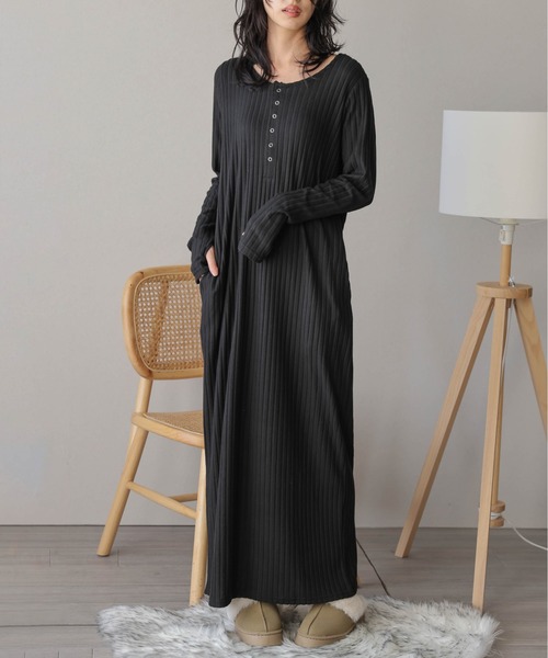 「SUGAR BISKET」 「La-gemme」長袖ワンピース フリー ベージュ レディース_画像4