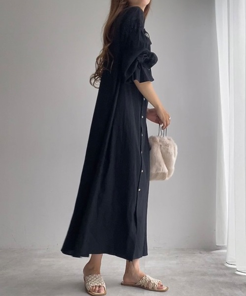 「FILLOU」 長袖ワンピース MEDIUM グレイッシュベージュ レディース_画像5