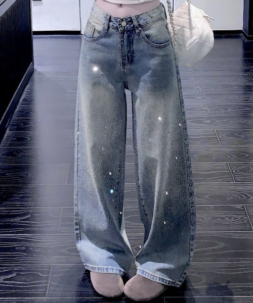 NANEA（ナネア） ワイドパンツ ジーンズ デニム デニムパンツ ライン