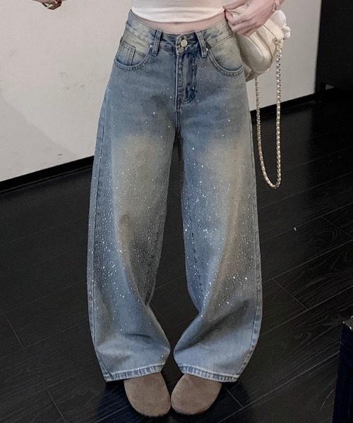 NANEA（ナネア） ワイドパンツ ジーンズ デニム デニムパンツ ライン