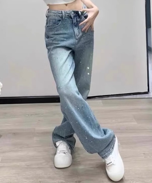 NANEA（ナネア） ワイドパンツ ジーンズ デニム デニムパンツ ライン