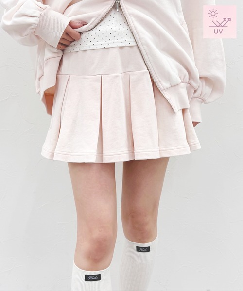 archivio UVカットスカート ホワイト/ピンク 36 Heather（ヘザー） スカート 「UVカットなのに、ちゃんとあざとい