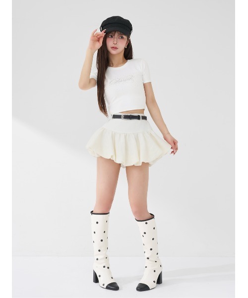 Darich（ダーリッチ） tシャツ ロゴビジューエンジェルモチーフTシャツ