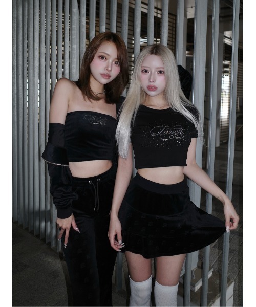 Darich（ダーリッチ） tシャツ ロゴビジューエンジェルモチーフTシャツ