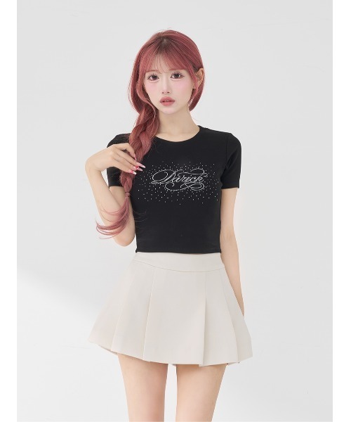 Darich（ダーリッチ） tシャツ ロゴビジューエンジェルモチーフTシャツ