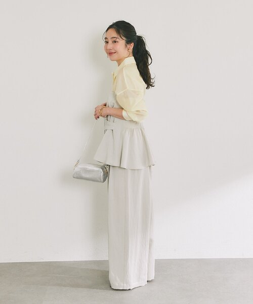 美品 La boutique BonBon バンドカラーシャツ 日本製 ブラウス La boutique BonBon - 美品 La boutique BonBon バンドカラーシャツ