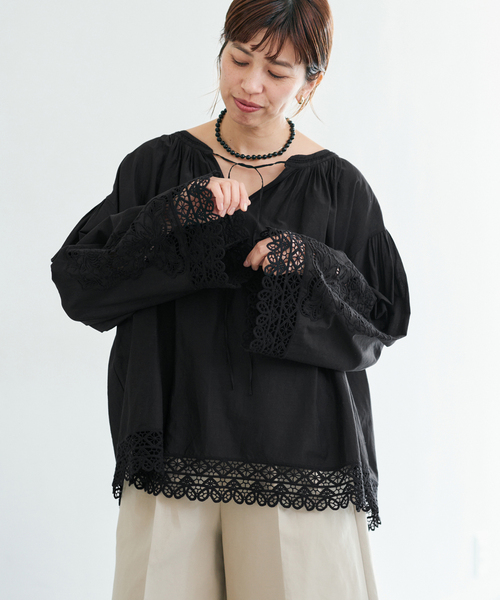 【coco】IENA ✳︎カットワークレースブラウス✳︎ IENA（イエナ） ブラウス シャツ カットワークレースブラウス