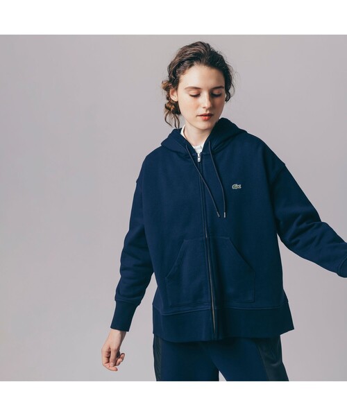 LACOSTE（ラコステ） ジップアップパーカー 38 グレー レディース