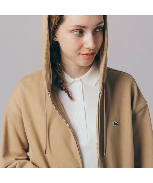 LACOSTE（ラコステ） ジップアップパーカー 38 グレー レディース