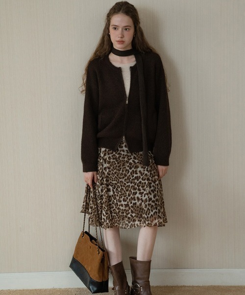 Aelina スカート レオパード柄フリルスカート : ZOZOTOWN Yahoo!店