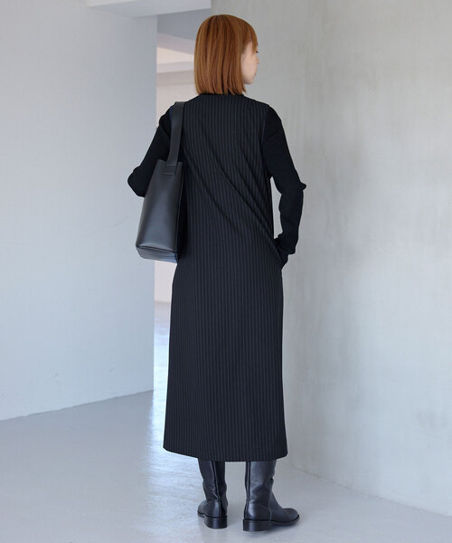 「SLOBE IENA」 サロペットスカート 38 ダークブルー レディースの画像