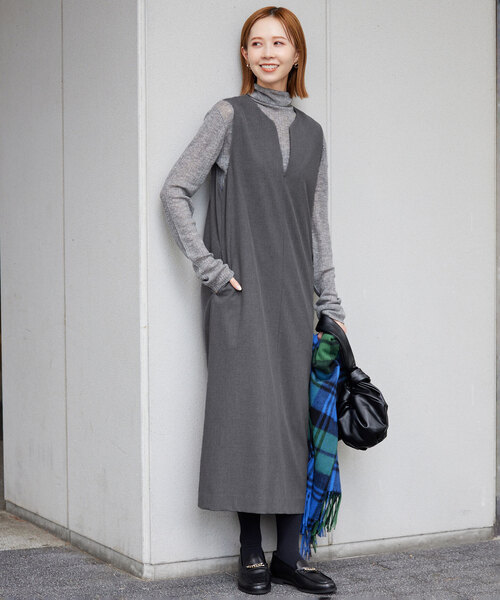 「SLOBE IENA」 サロペットスカート 38 ダークブルー レディースの画像