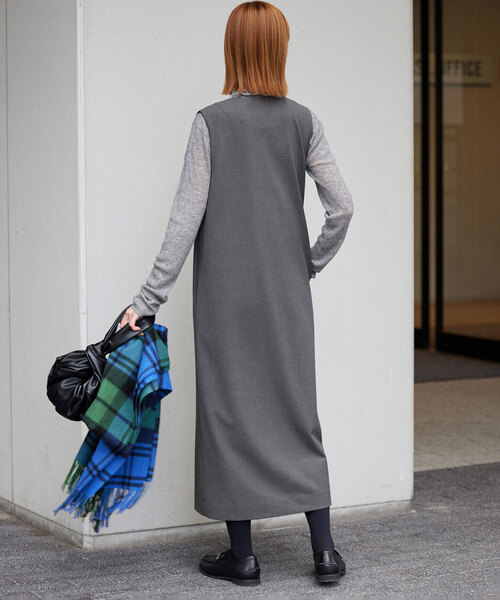 「SLOBE IENA」 サロペットスカート 38 ダークブルー レディースの画像