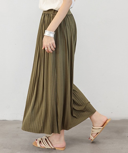 ロング スカート リラックスプリーツロングスカート : ZOZOTOWN Yahoo
