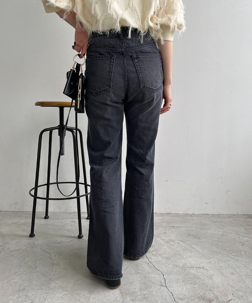 「CAPRICIEUX LE'MAGE」 ブーツカットデニムパンツ 36 ブルー レディース_画像3