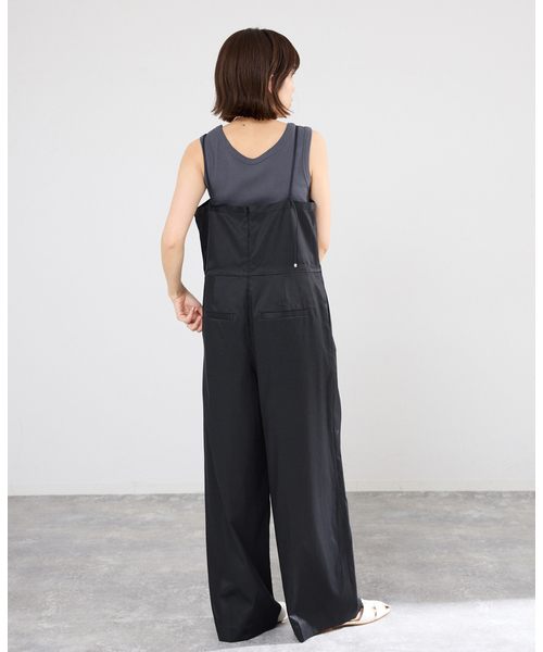 IENA LA BOUCLE 撥水ナイロンタフタオーバーオール（サロペット