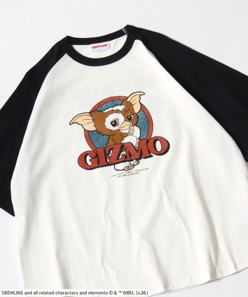 tシャツ GREMLINS（グレムリン）GIZMO ギズモ プリント ラグランT