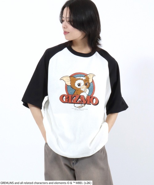 tシャツ GREMLINS（グレムリン）GIZMO ギズモ プリント ラグランT