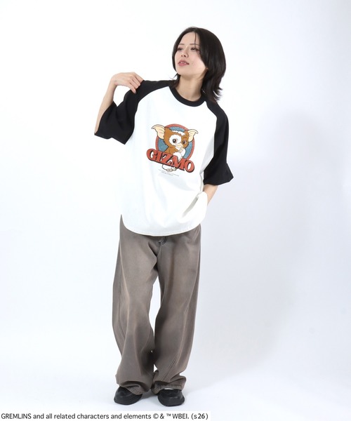 tシャツ GREMLINS（グレムリン）GIZMO ギズモ プリント ラグランT