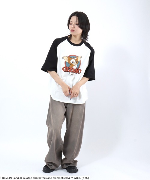 tシャツ GREMLINS（グレムリン）GIZMO ギズモ プリント ラグランT