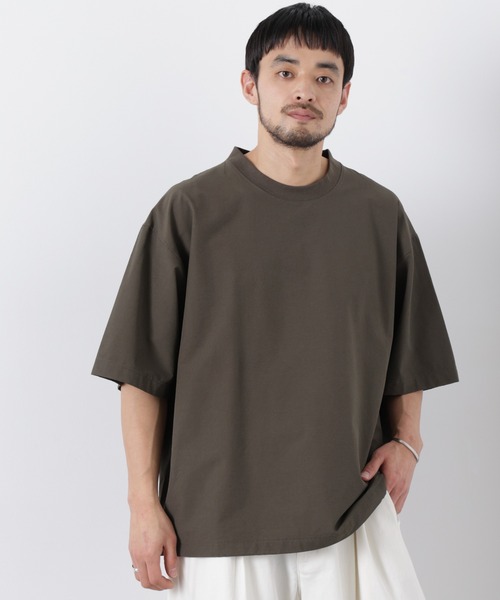 NANO universe（ナノ・ユニバース） tシャツ ストレッチワイドプル