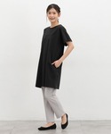 ワンピース 夏 半袖 「ハニさら・接触冷感・U...の詳細画像2