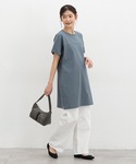 ワンピース 夏 半袖 「ハニさら・接触冷感・U...の詳細画像4