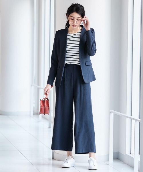 「7days Life Styling」 スラックス M ネイビー レディース_画像5