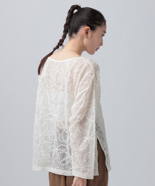 LEPSIM（レプシィム） tシャツ ニュアンス柄長袖プルオーバー 639387