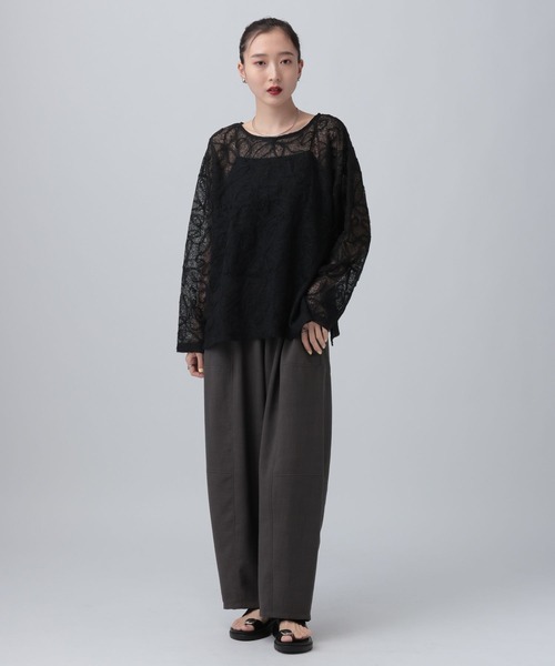 LEPSIM（レプシィム） tシャツ ニュアンス柄長袖プルオーバー 639387 