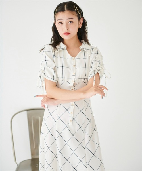 「REDYAZEL」 半袖ワンピース MEDIUM ブルー系その他5 レディース_画像4