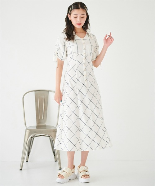 「REDYAZEL」 半袖ワンピース MEDIUM ブルー系その他5 レディース_画像7