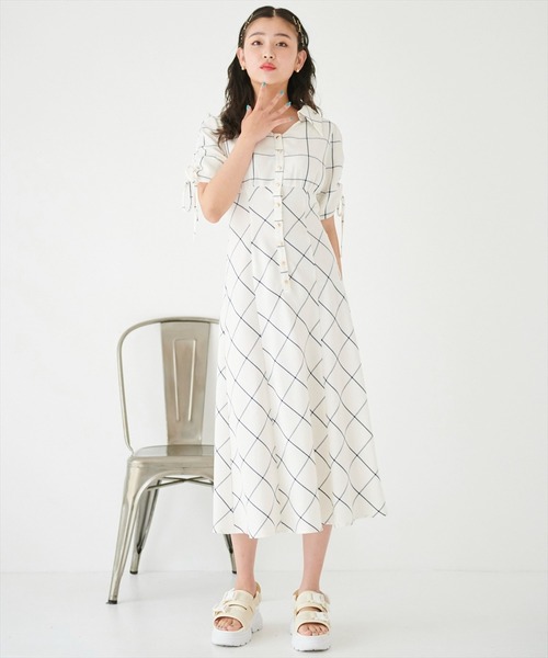 「REDYAZEL」 半袖ワンピース MEDIUM ブルー系その他5 レディース_画像8