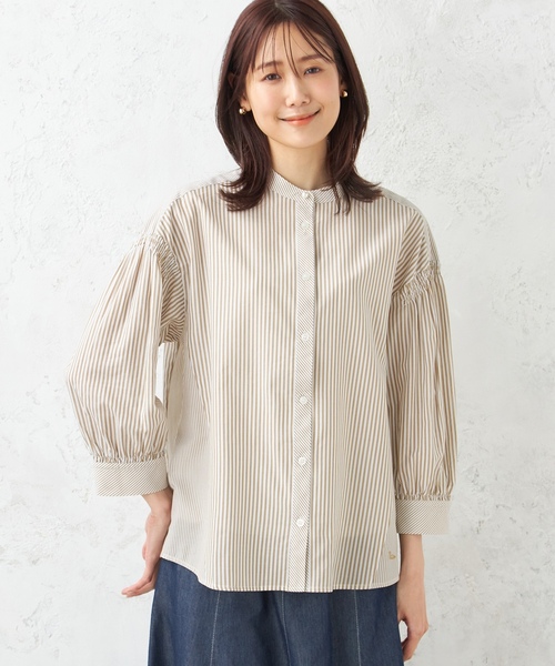 「DECOY SINCE 1981」 長袖ブラウス 13号 ネイビー レディース_画像2
