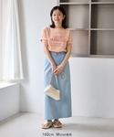 デニムスカート パールキラキラビジューデニムスカートの詳細画像3