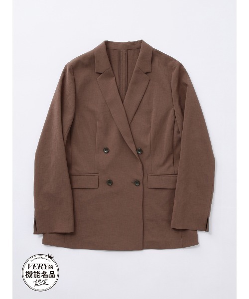 BELVET ブラウンレザー ダブルブレストジャケット Vintage style Multi-Pocket Leather Jacket – BELVET