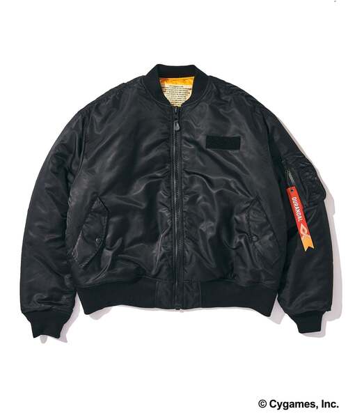 完売　MA-1 ブルゾン　21S 美品　FORMO ブルゾン　黒 DOUBLE - MA-1 MONSTER サブレーションズ】REVERSIBLE / SUBLATIONS ジャケット・アウター