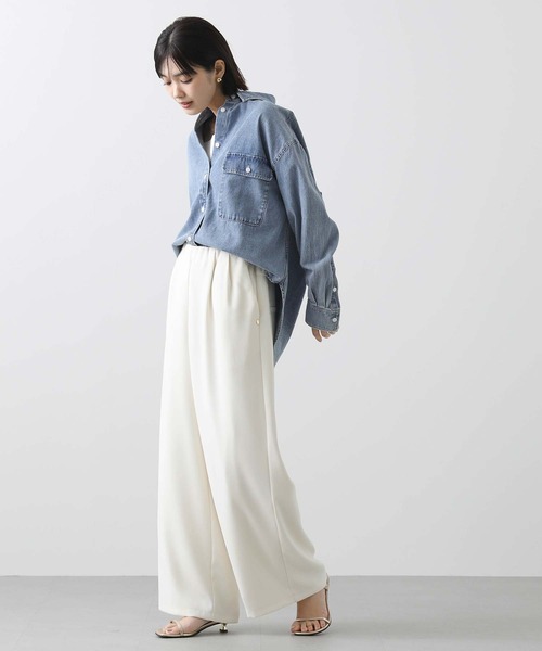 「Gready Brilliant」 長袖シャツ 38 ライトインディゴブルー レディース_画像5