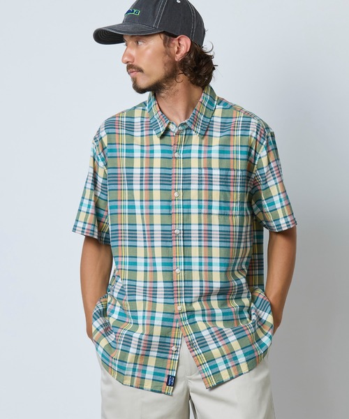 L.L.Bean（エルエルビーン） シャツ 半袖 マドラス・シャツ、半袖
