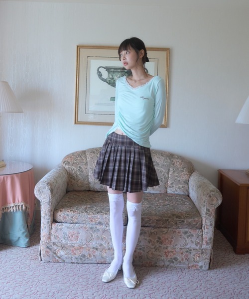 Smyeon スカート Vintage check pleated skirt/ヴィンテージライク