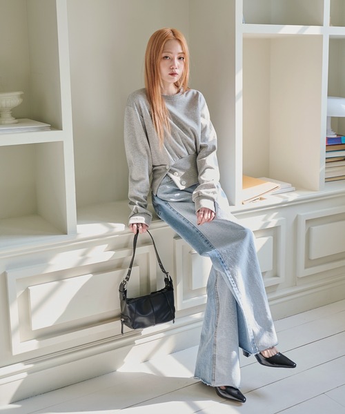 「UNE MANSION」 デニムパンツ SMALL ライトブルー レディース_画像9