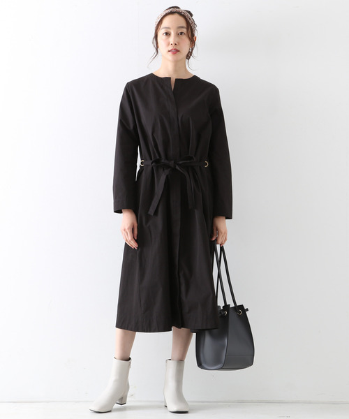 「MELROSE claire」 長袖ワンピース - ブラウン レディース_画像2