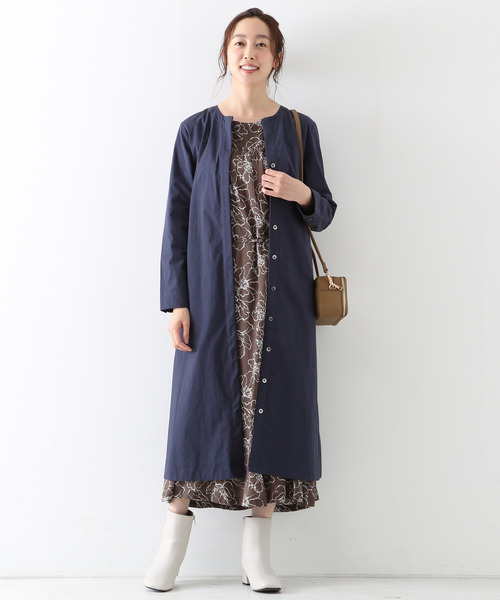 「MELROSE claire」 長袖ワンピース - ブラウン レディース_画像3