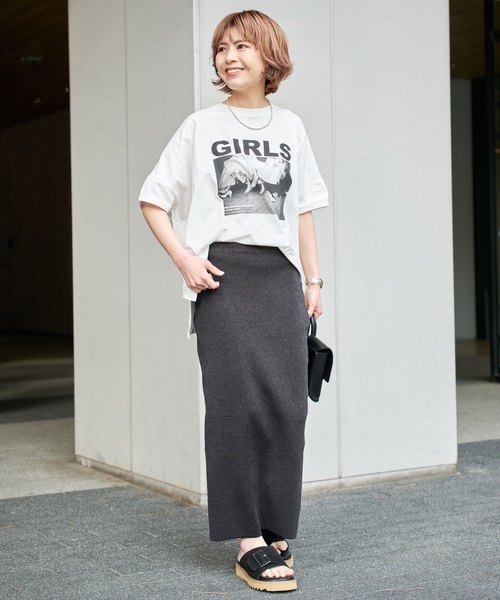 「Spick & Span」 ニットスカート 38 ブラック レディース_画像2