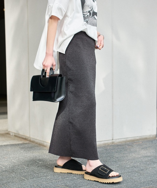 「Spick & Span」 ニットスカート 38 ブラック レディース_画像5