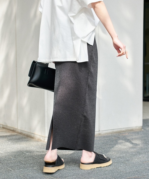 「Spick & Span」 ニットスカート 38 ブラック レディース_画像6
