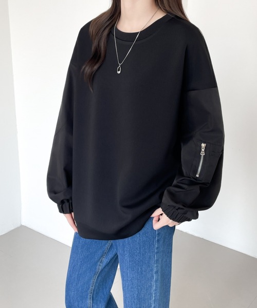 「ABITOKYO」 長袖カットソー L ブラック レディース_画像4