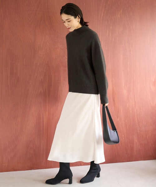 「UNFILO」 フレアスカート X-LARGE ネイビー レディース_画像2