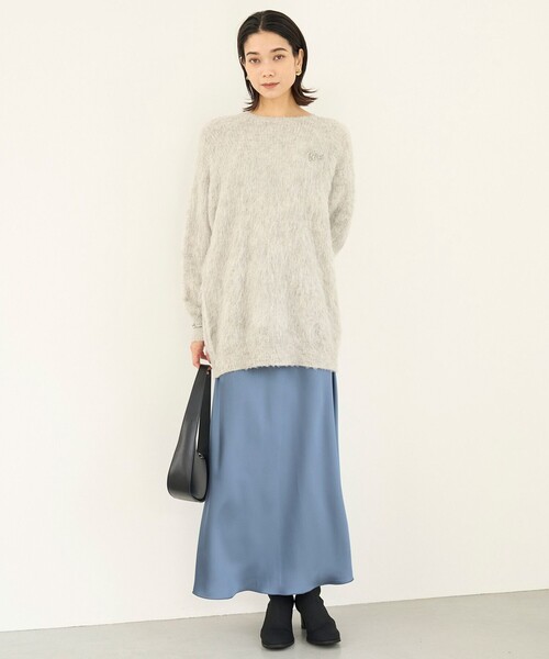 「UNFILO」 フレアスカート X-LARGE ネイビー レディース_画像6