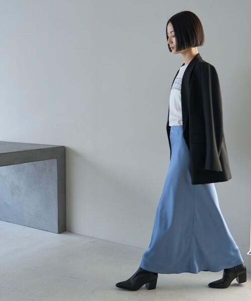 「UNFILO」 フレアスカート X-LARGE ネイビー レディース_画像7